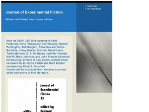 The Journal of Experimental Fiction