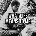 Picture of Jack London writing outside