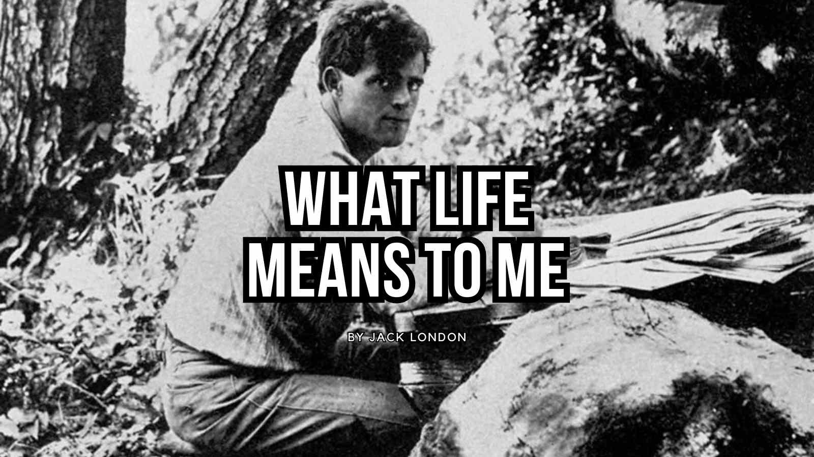 Picture of Jack London writing outside