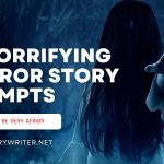 A scary picture of a girl reaching out