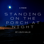 Standing on the porch at night