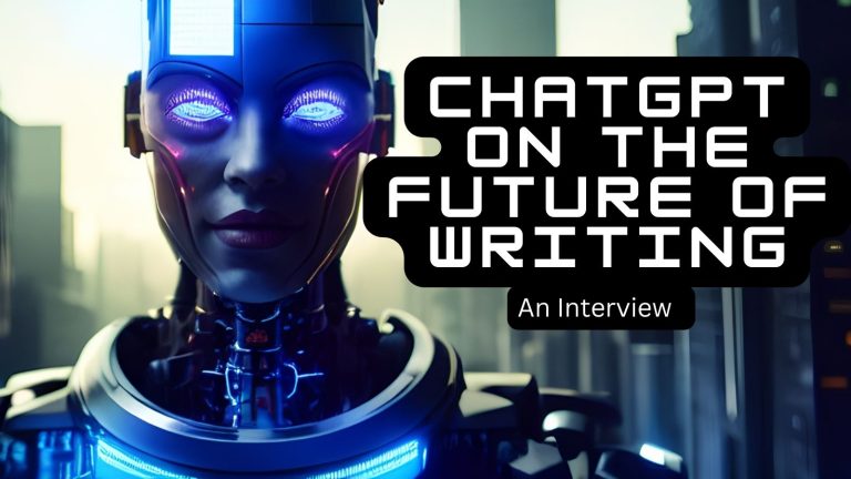 an interview with chatgpt, cgi of Robot