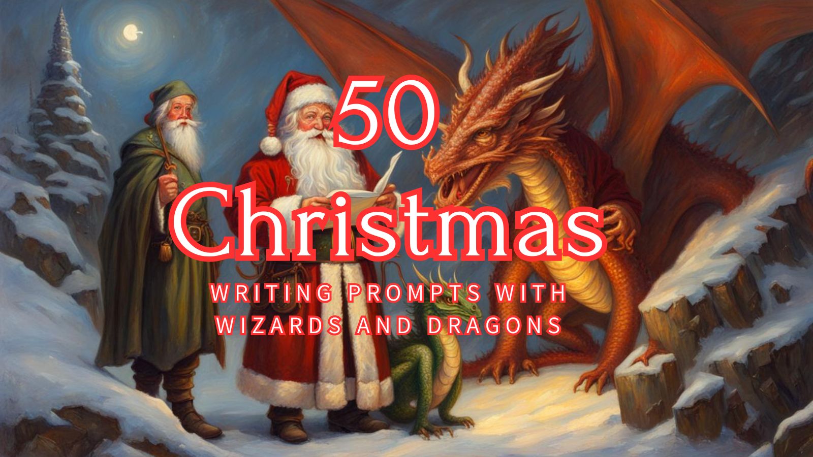 50 Christmas Writing Prompts with Wizards and Dragons