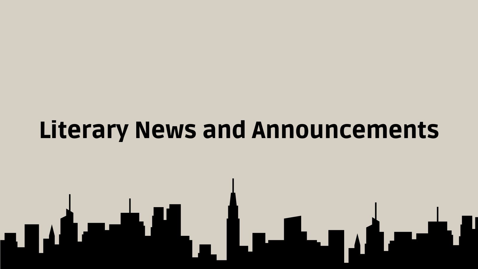 Literary News and Announcements